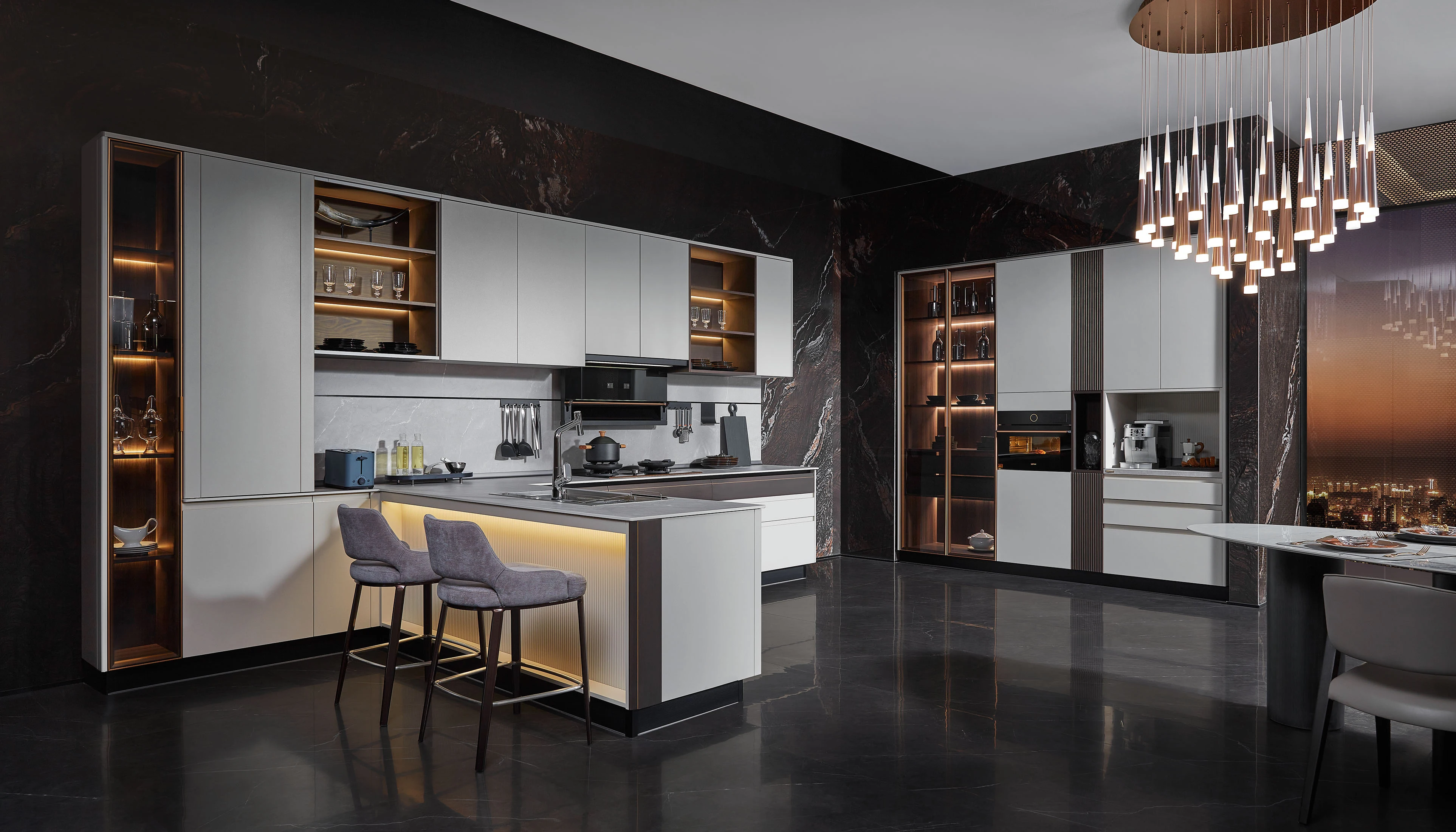 l Shaped Modern Kitchen Cabinet Anne PLCC22104