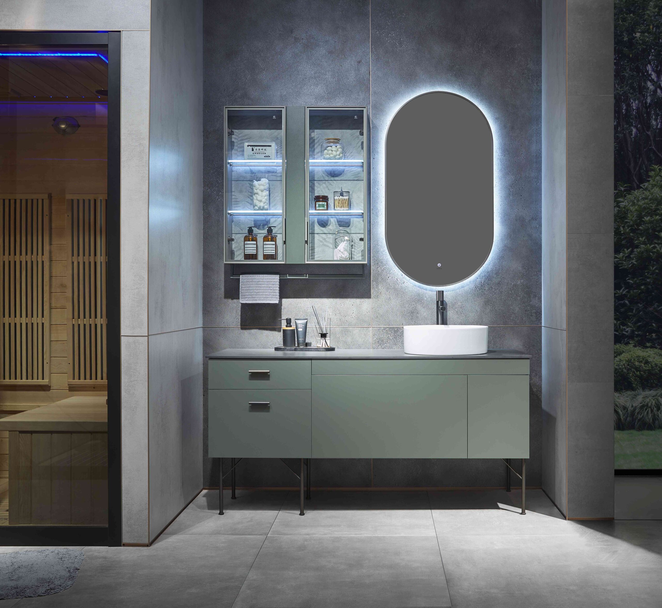 Dark Green Modern Bathroom Vanity by OPPEIN Kenya