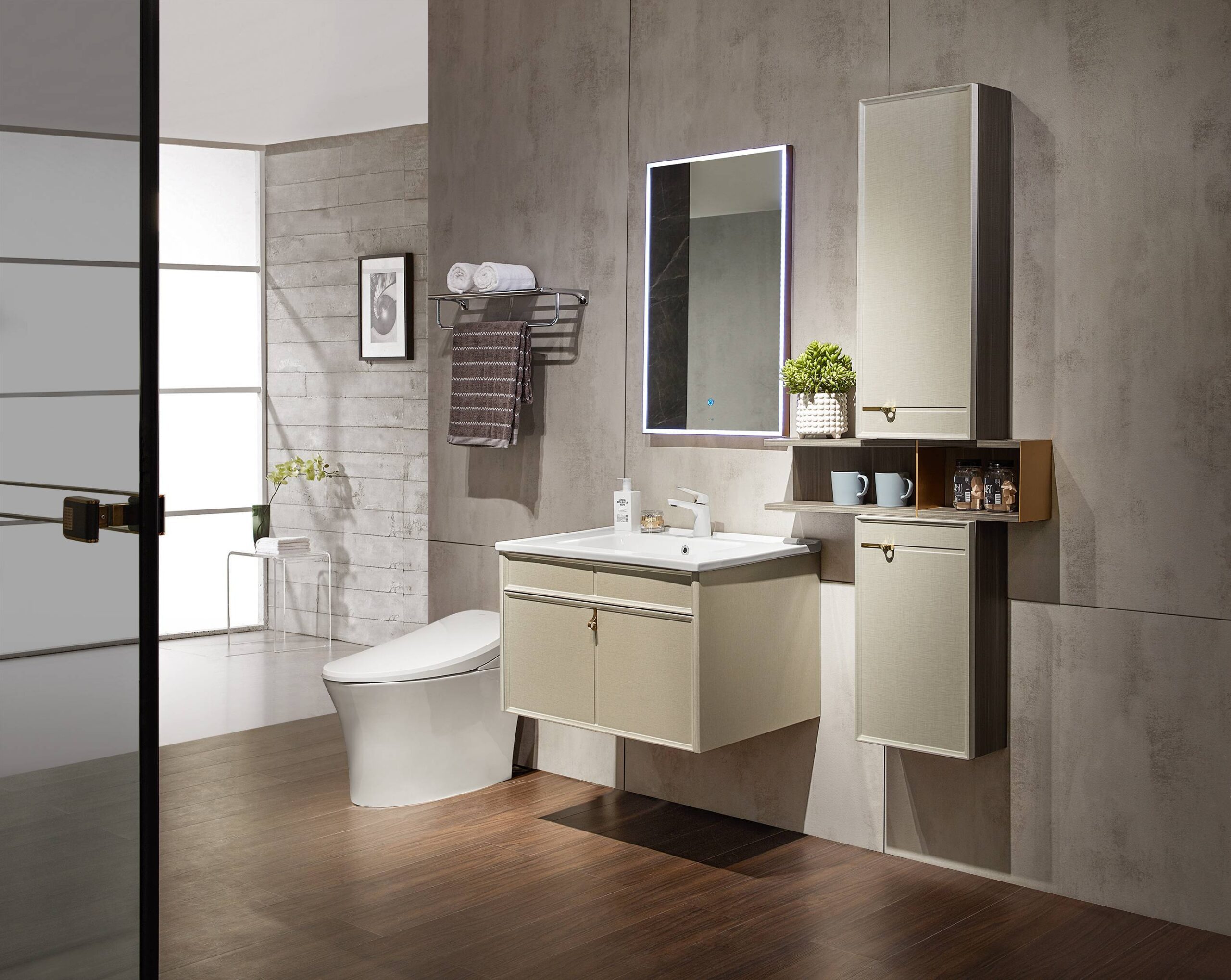 Simple Modern PVC Bathroom Cabinet by OPPEIN Kenya