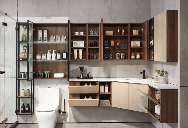 Modern UV Lacquer Custom Bathroom Vanity by OPPEIN Kenya