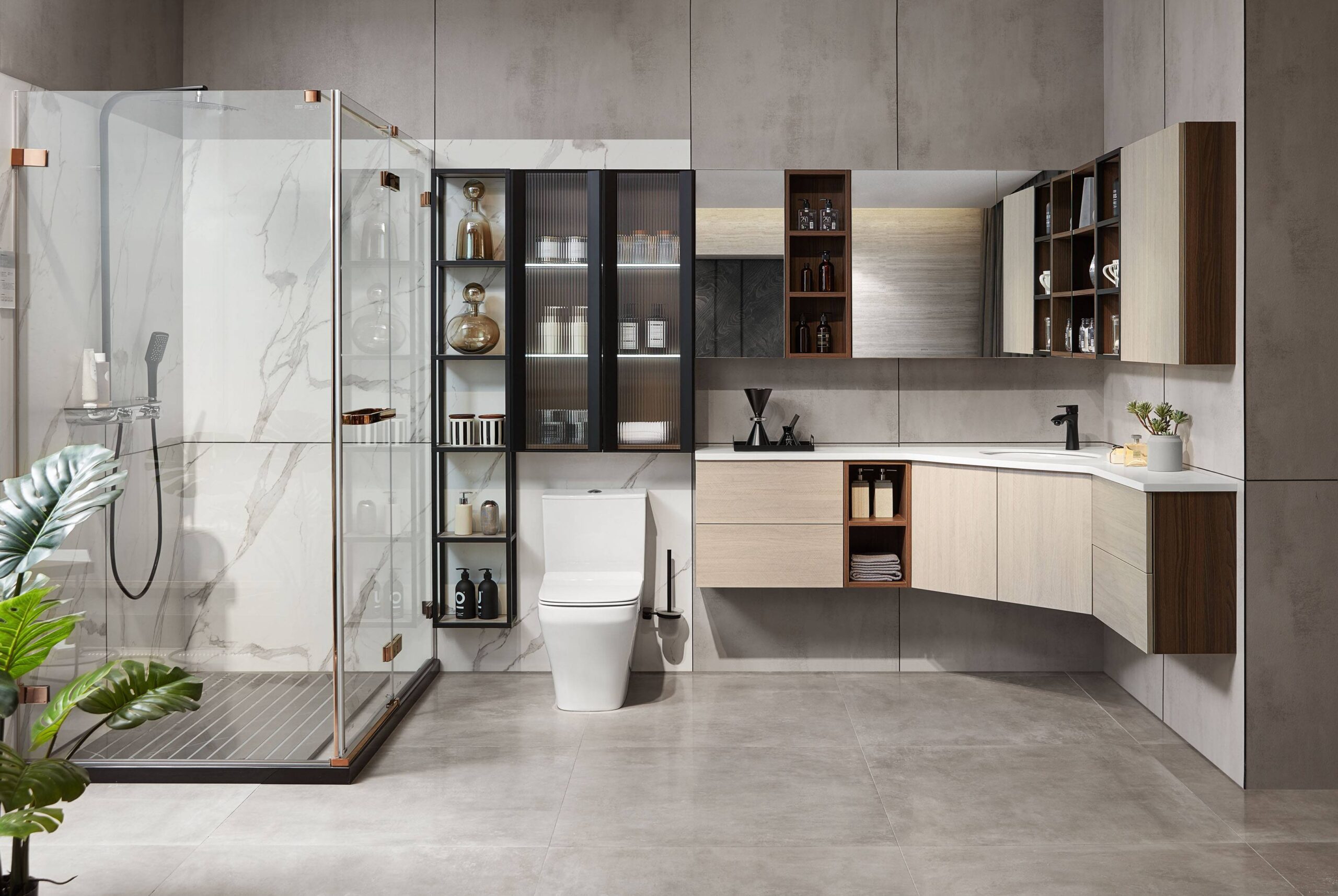 Modern UV Lacquer Custom Bathroom Vanity by OPPEIN Kenya