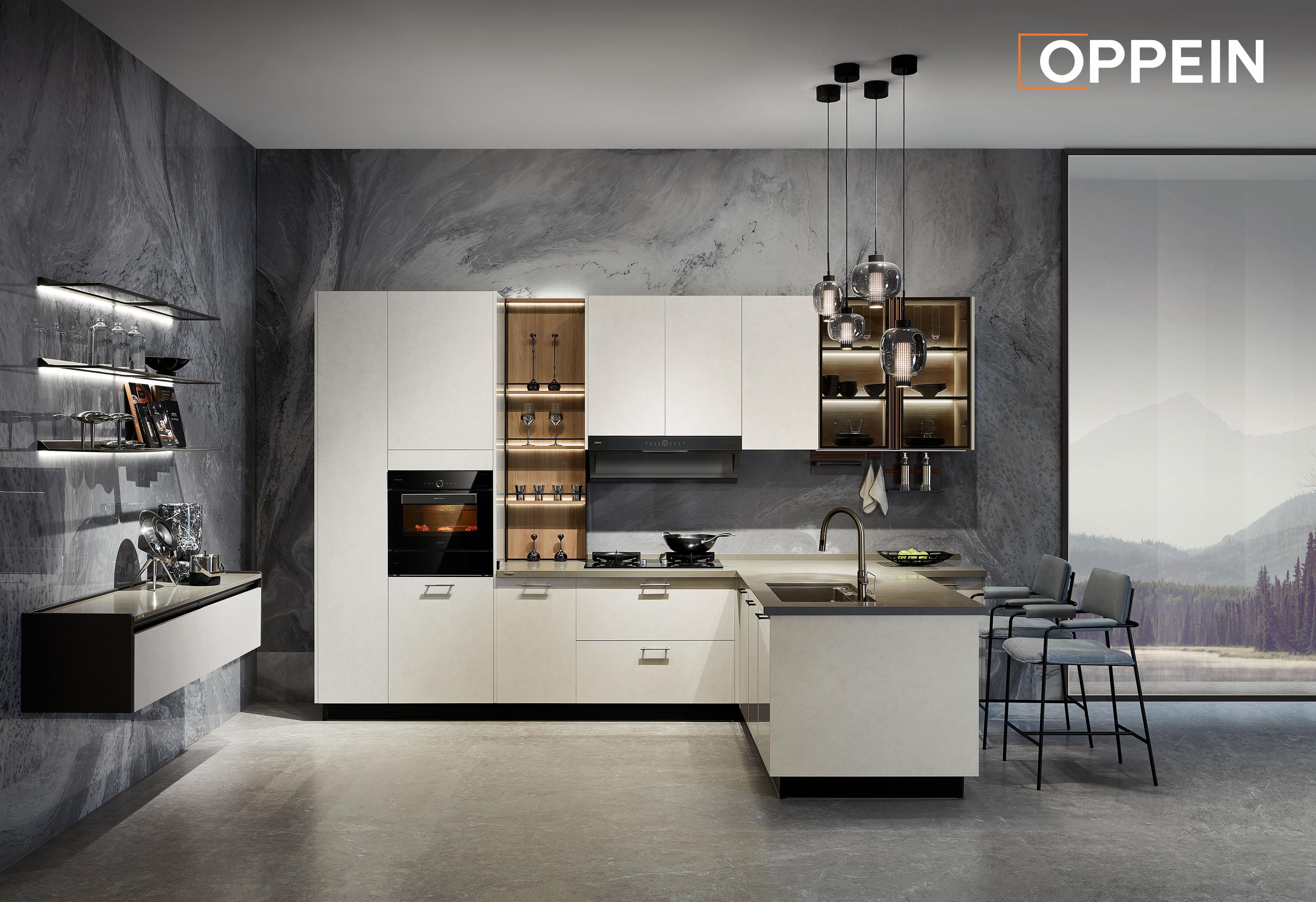 Luxury Frameless Flat Panel Kitchen Cabinet - SONG FOR YOU by OPPEIN Kenya