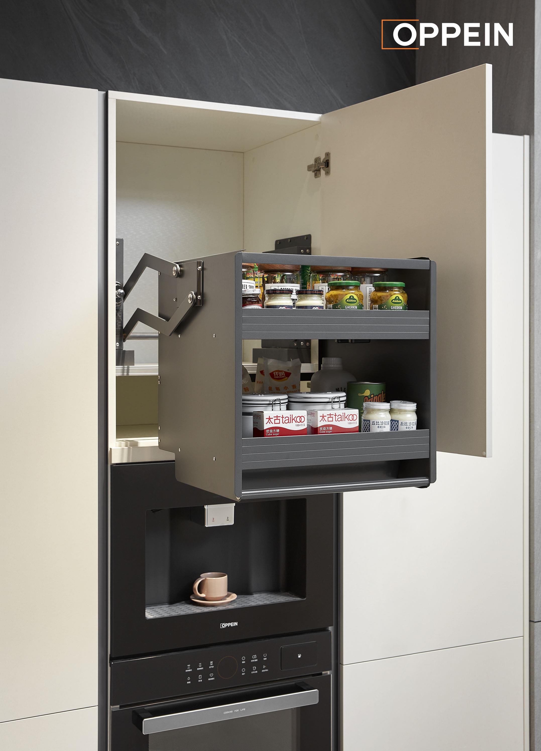 Modern L-shaped Kitchen Cabinet for Sale - AURORA by OPPEIN Kenya