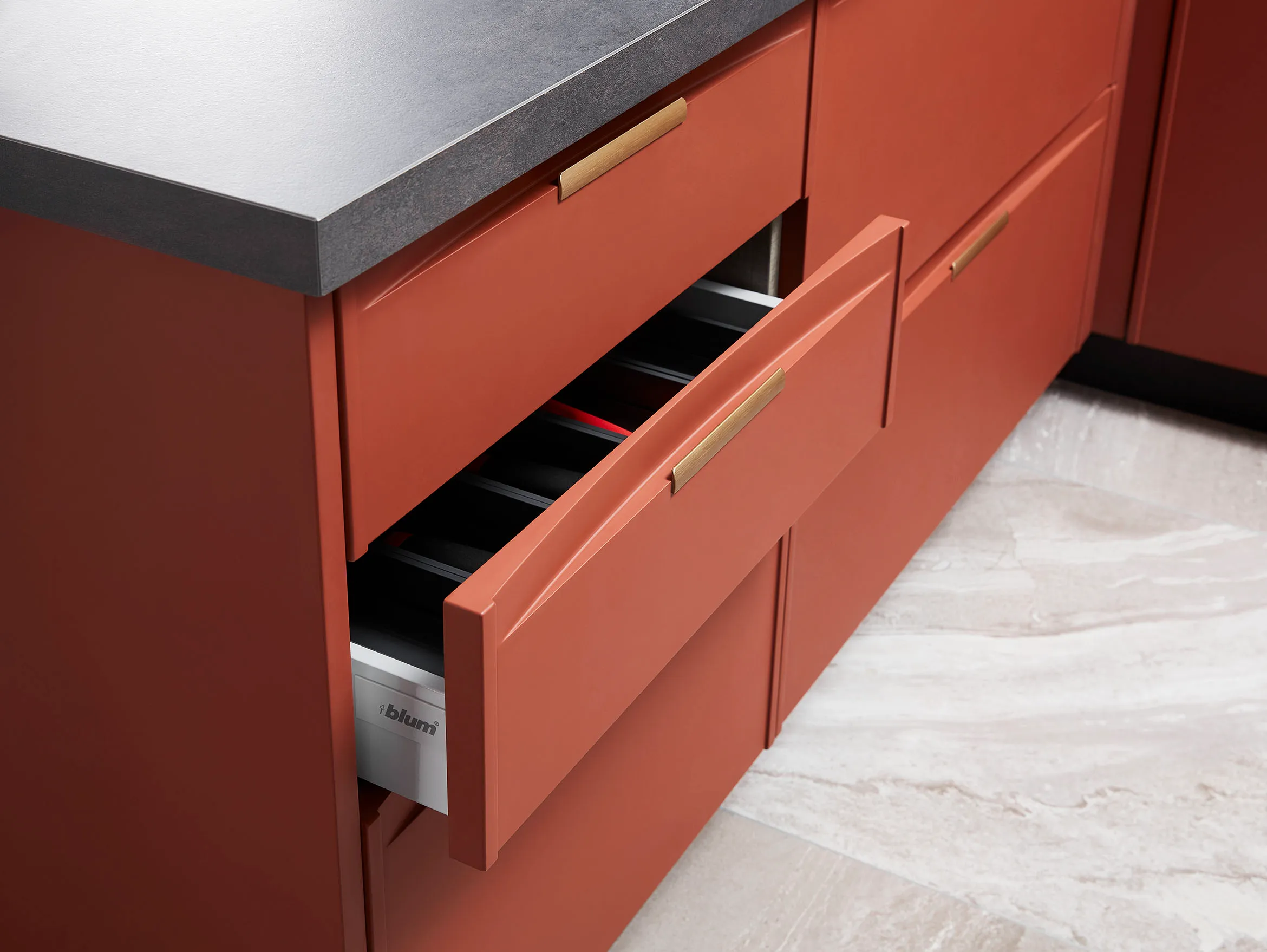 U-Shaped Lacquer Kitchen Cabinet PLCC21051 by OPPEIN Kenya